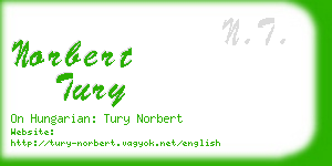 norbert tury business card